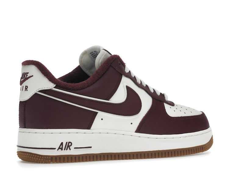 Nike Air Force 1 Low College Pack Night Maroon - Sail/Night Maroon-Gum Medium Brown - DQ7659-102 - 34