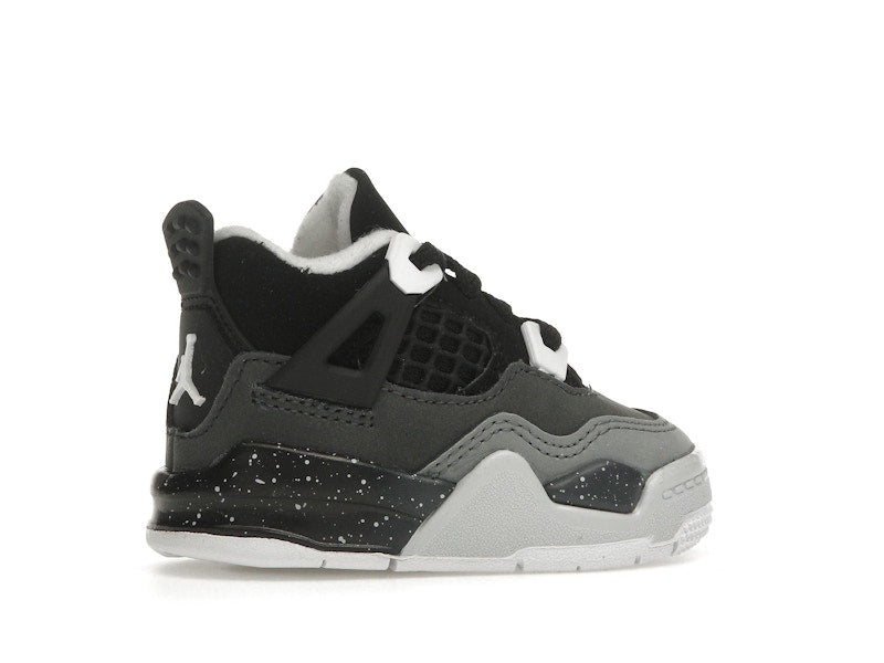 Air Jordan 4 Retro Fear 2024 (TD) - Black/White/Anthracite/Black/Pure Platinum - FV4538-002 - 35