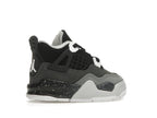 Air Jordan 4 Retro Fear 2024 (TD) - Black/White/Anthracite/Black/Pure Platinum - FV4538-002 - 35