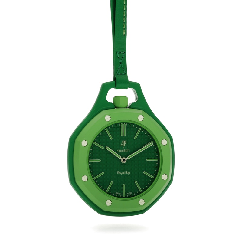 Swatch x Audemars Piguet AP Bioceramic Royal Pop Green Eight SSX03G100N, vista a 360 gradi 35 di 36