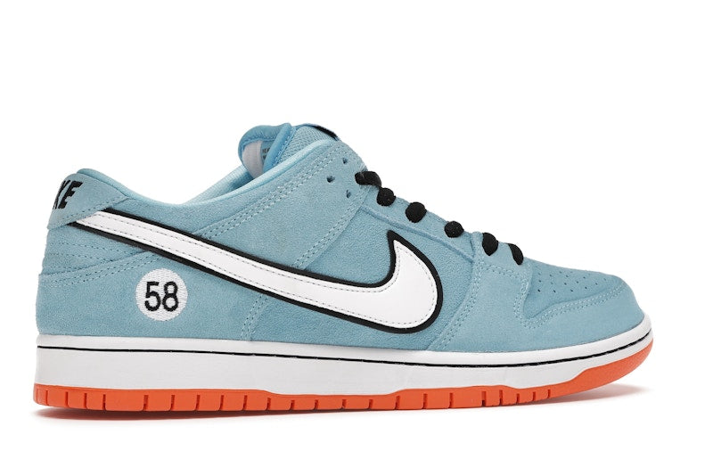 Nike Sb Dunk Low Club 58 Gulf - Blue Chill/Safety Orange-Black-White - BQ6817-401 - 35