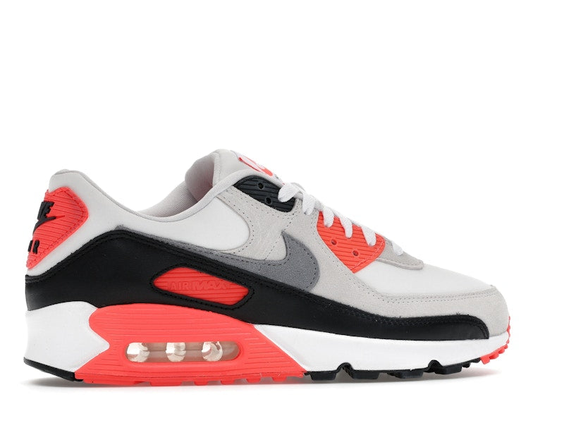 Nike Air Max 90 Infrared 2026 Iu1055 100 - White/Cement Grey/Infrared/Black - IU1055-100 - 35