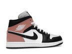 Air Jordan 1 Mid White Rust Pink Black
