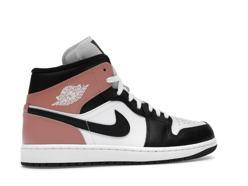 Air Jordan 1 Mid White Rust Pink Black