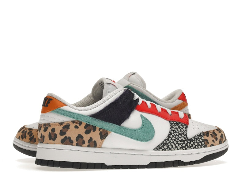 Nike Dunk Low Safari Mix (W) - White/Washed Teal/Electro Purple - DN3866-100 - 35