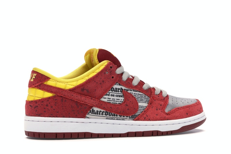 Nike Dunk Sb Low Rukus Crawfish - Action Red/Metallic Silver-Tour Yellow - nike-dunk-sb-low-rukus-crawfish - 35