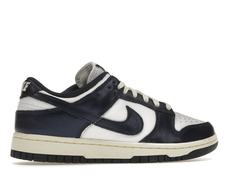 Nike Dunk Low Vintage Navy Womens - White/Midnight Navy-Coconut Milk - FN7197-100 - 35