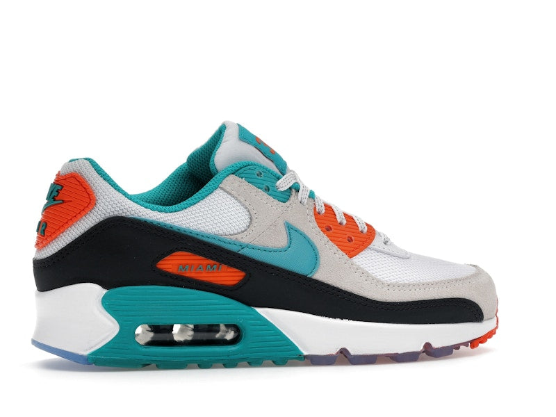 Nike Air Max 90 Miami Dolphins - White/Turbo Green/Pitch Blue - II7590-100 - 35
