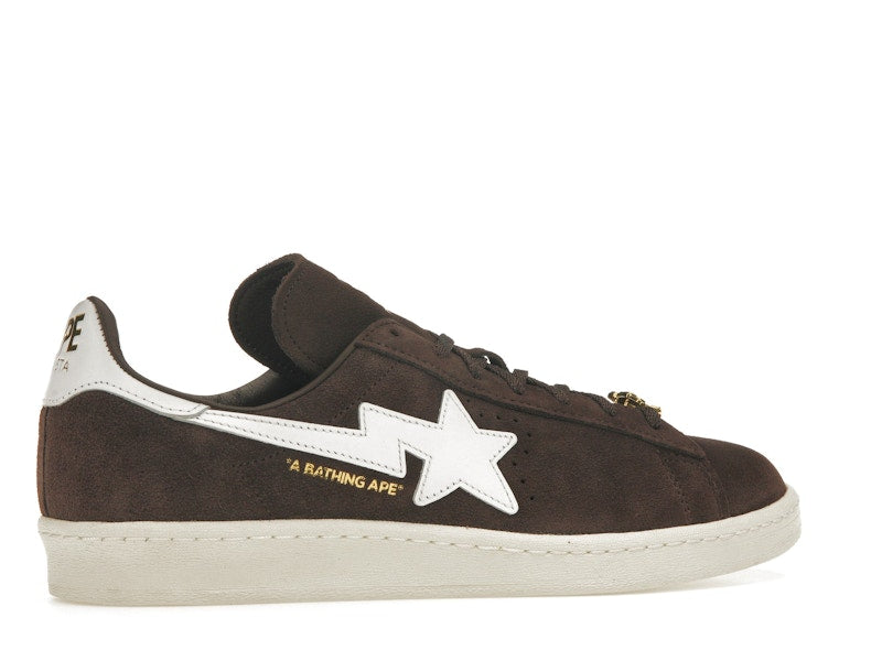 Adidas Campus 80s Bape 30th Anniversary Brown - Brown/Cloud White/Gold Metallic - IF3379 - 35