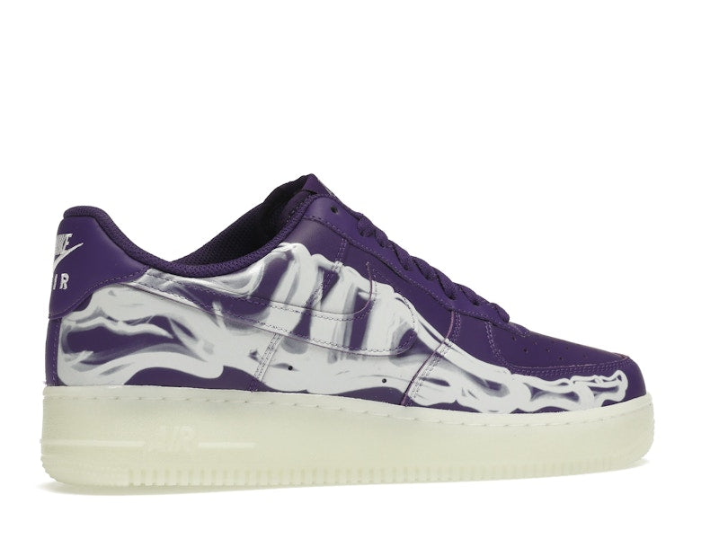 Nike Air Force 1 Low 07 Qs Purple Skeleton Halloween 2021 - Court Purple/Court Purple-White - CU8067-500 - 35