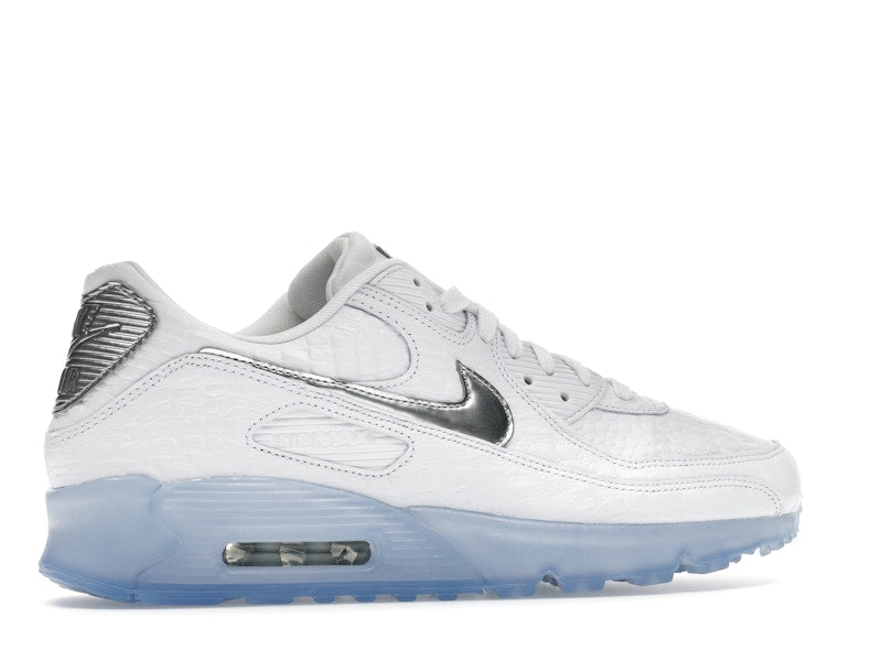 Nike Air Max 90 Terrascape White Croc Blue Tint - White/Blue Tint/Pure Platinum/Chrome - IU3638-100 - 35