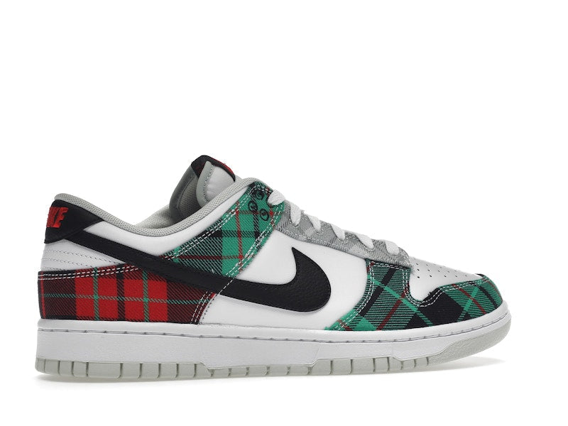 Nike Dunk Low Tartan Plaid - White/Black-White-University Red-Stadium Grey-Light Silver - DV0827-100 - 35
