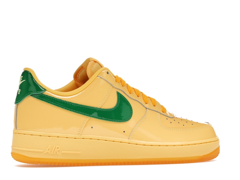 Nike Air Force 1 Low Patent Leather Topaz Gold Pine Green