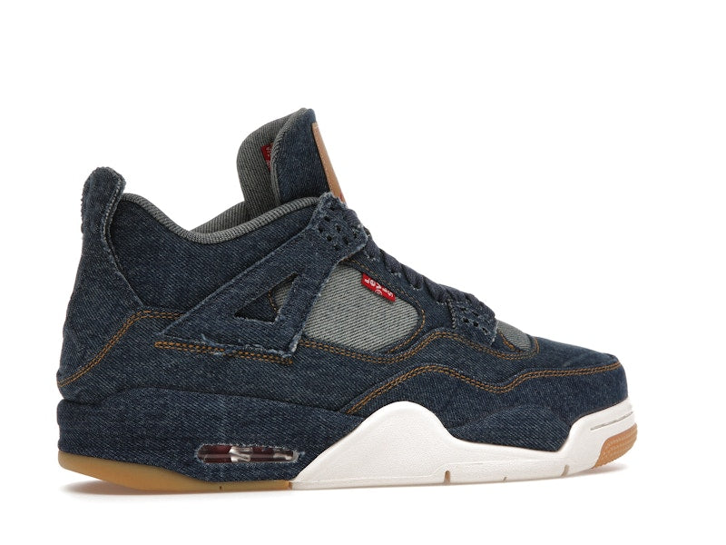 Air Jordan 4 Retro Levis Denim - Denim/Denim-Sail-Game Red - AO2571-401 - 35