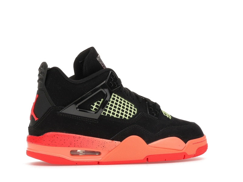 Air Jordan 4 Retro Black Infrared Barely Volt (GS) - Black/Infrared 23/Bright Mango/Barely Volt/White - II1271-001 - 35