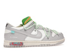 Nike Dunk Low Off White Lot 7 - Sail/Neutral Grey-Vapor Green - DM1602-108 - 35