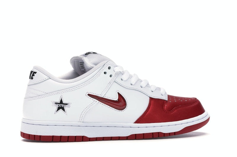 Nike Sb Dunk Low Supreme Jewel Swoosh Red - Varsity Red/Varsity Red-White-Black - CK3480-600 - 35