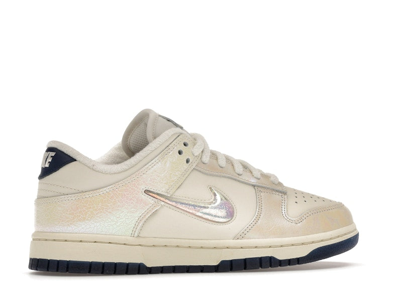 Nike Dunk Low Metallic Jewel Swoosh Sail Womens - Sail/Sail-Black - IM6571-027 - 35