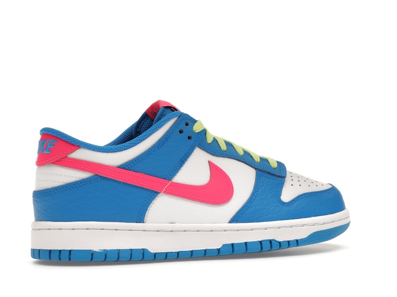 Nike Dunk Low Photo Blue White Light Lemon Twist Hyper Pink (GS), vista a 360 gradi 35 di 36