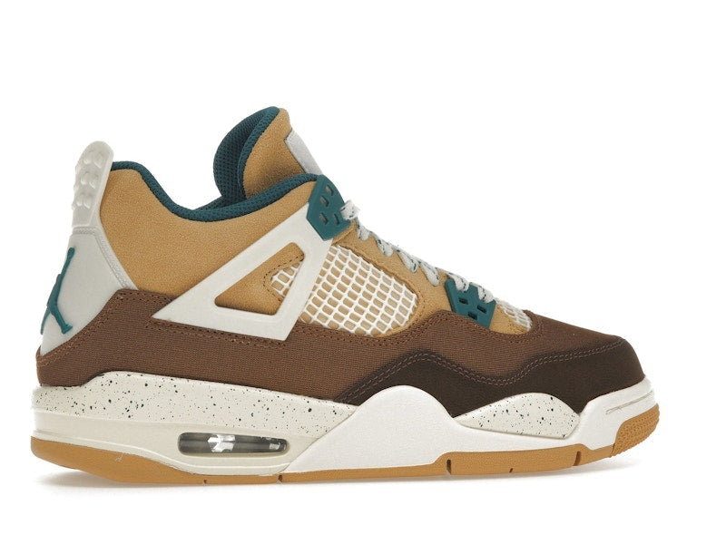 Air Jordan 4 Retro Cacao Wow (GS) - Cacao Wow/Geode Teal/Ale Brown/Twine/Sail/Luminous Green - FB2214-200 - 35