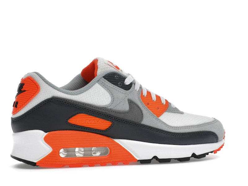 Nike Air Max 90 Summit White Safety Orange Dark Smoke Grey Smoke Grey - Summit White/Safety Orange/Dark Smoke Grey/Smoke Grey - DM0029-108 - 35