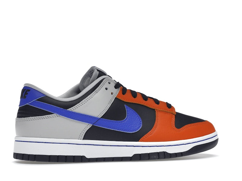 Nike Dunk Low EMB NBA 75th Anniversary Knicks - Black/Racer Blue-Grey Fog-Orange - DD3363-002 - 35
