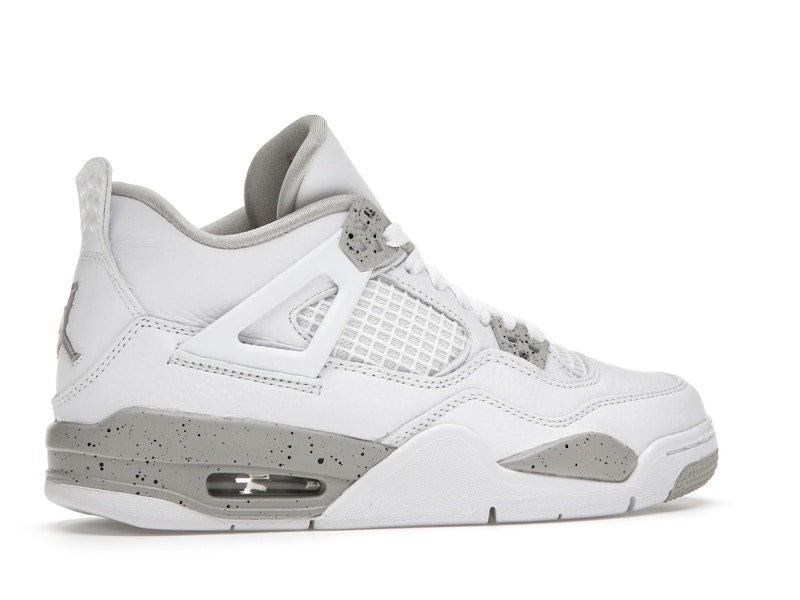 Air Jordan 4 Retro White Oreo 2021 (GS) - White/Tech Grey-Black-Fire Red - DJ4699-100 - 35
