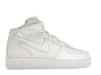 Nike Air Force 1 Mid Triple White (W) - White/White-White - DD9625-100/366731-100 - 35