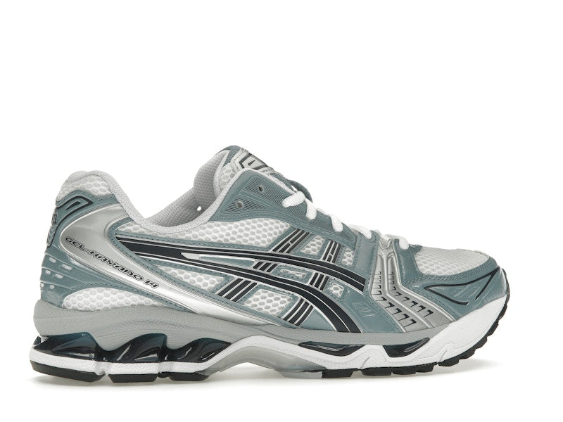 Asics Gel-Kayano 14 White Fjord Grey, vista a 360 gradi 35 di 36
