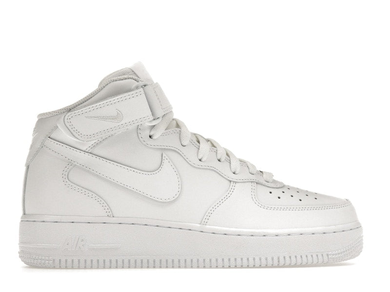 Nike Air Force 1 Mid Triple White (W) - White/White-White - DD9625-100/366731-100 - 36