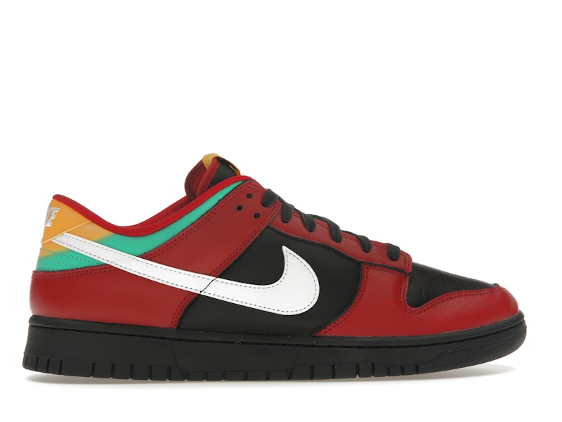 Nike Dunk Low Biker Tattoos - Black/White/Gym Red/University Gold/Atomic Teal - FZ3057-001 - 36
