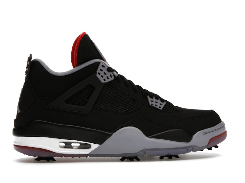 Air Jordan 4 Retro Golf Bred - Black/Fire Red-Cement Grey-White - CU9981-002 - 36