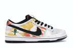 Nike SB Dunk Low Raygun Tie-Dye White - White/Black-Orange Flash - BQ6832-101 - 36