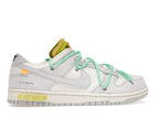 Nike Dunk Low Off White Lot 14 - Sail/Neutral Grey-Electro Green - DJ0950-106 - 36
