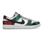 Nike Dunk Low Tartan Plaid - White/Black-White-University Red-Stadium Grey-Light Silver - DV0827-100 - 36