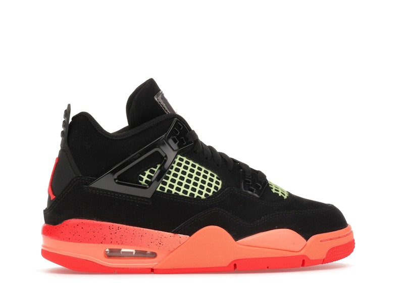 Air Jordan 4 Retro Black Infrared Barely Volt (GS) - Black/Infrared 23/Bright Mango/Barely Volt/White - II1271-001 - 36