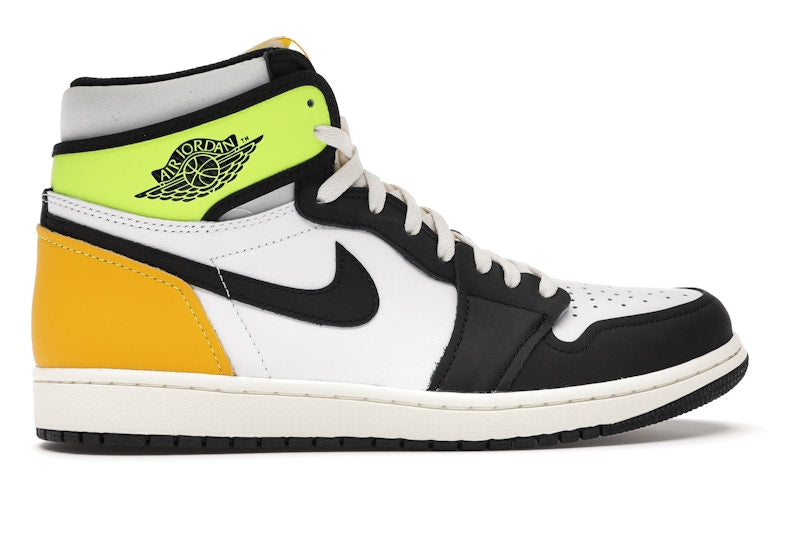 Air Jordan 1 Retro High White Black Volt University Gold