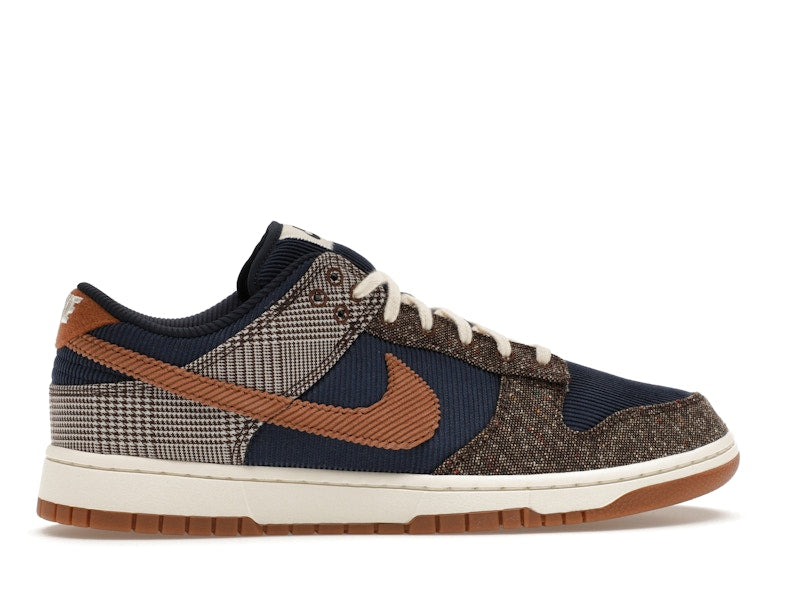 Nike Dunk Low Tweed Midnight Navy Corduroy - Midnight Navy/Ale Brown/Pale Ivory - FQ8746-410 - 36