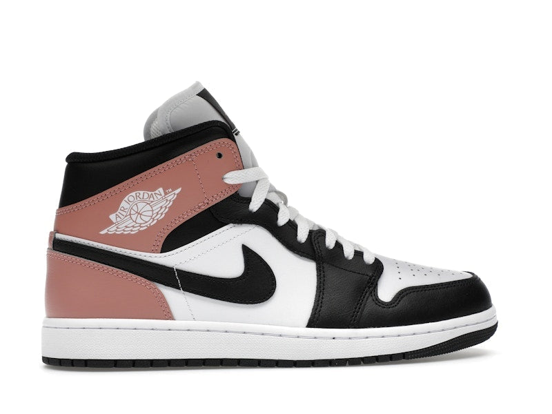 Air Jordan 1 Mid White Rust Pink Black