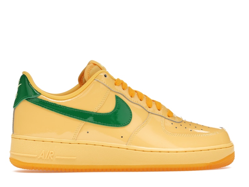 Nike Air Force 1 Low Patent Leather Topaz Gold Pine Green