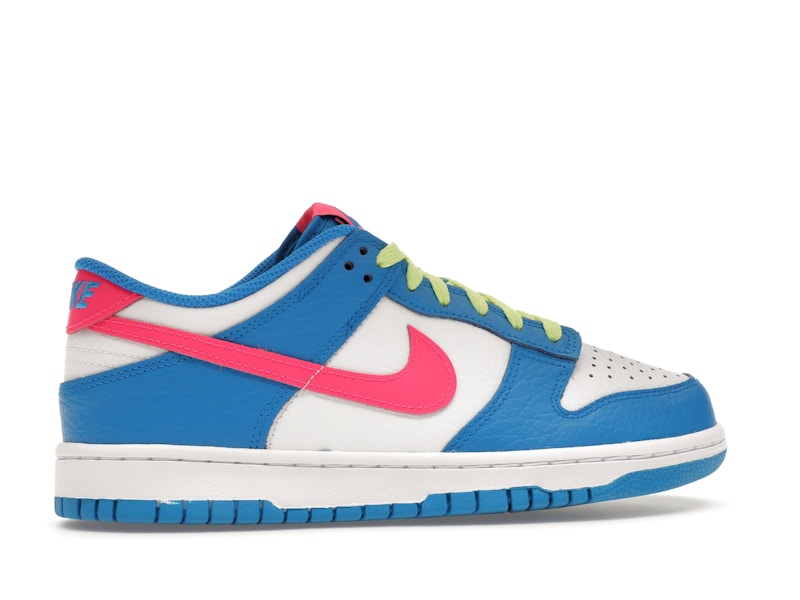 Nike Dunk Low Photo Blue White Light Lemon Twist Hyper Pink (GS), vista a 360 gradi 36 di 36