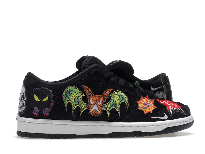 Nike Dunk Sb Low Pro Qs Neckface - Black/White-Multi Color - DQ4488-001 - 36