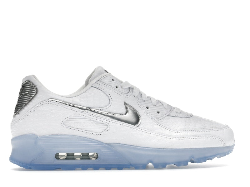 Nike Air Max 90 Terrascape White Croc Blue Tint - White/Blue Tint/Pure Platinum/Chrome - IU3638-100 - 36