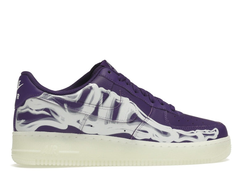 Nike Air Force 1 Low 07 Qs Purple Skeleton Halloween 2021 - Court Purple/Court Purple-White - CU8067-500 - 36