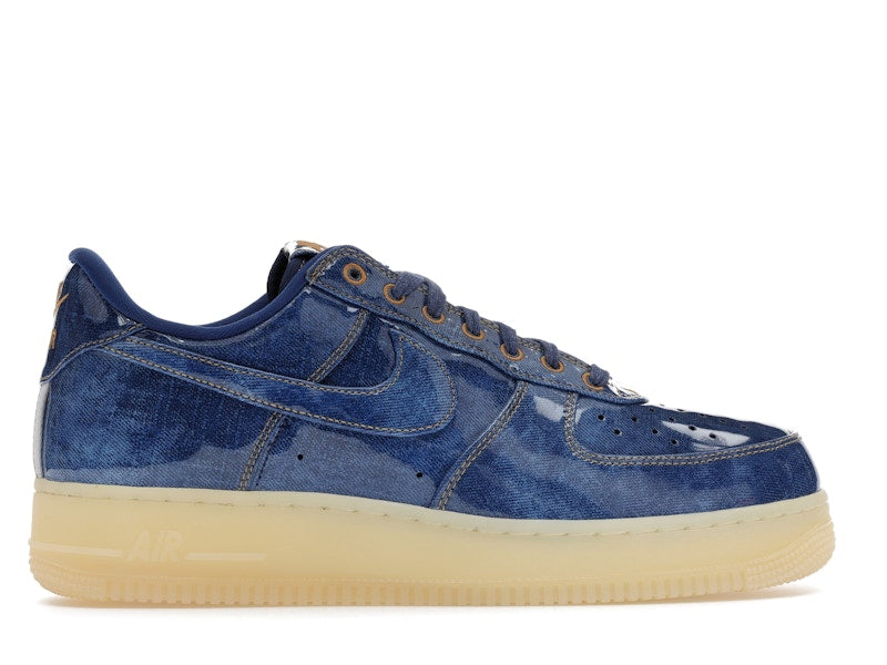 Nike Air Force 1 Low Patent Denim - Coastal Blue/Natural/Flax/Coastal Blue - IM5757-400 - 36