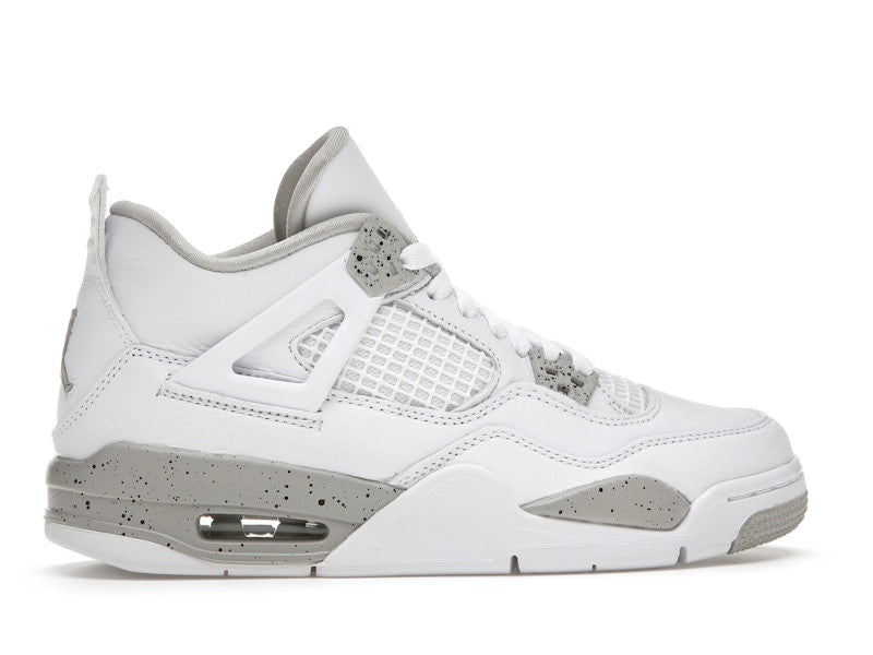 Air Jordan 4 Retro White Oreo 2021 (GS) - White/Tech Grey-Black-Fire Red - DJ4699-100 - 36
