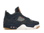 Air Jordan 4 Retro Levis Denim - Denim/Denim-Sail-Game Red - AO2571-401 - 36