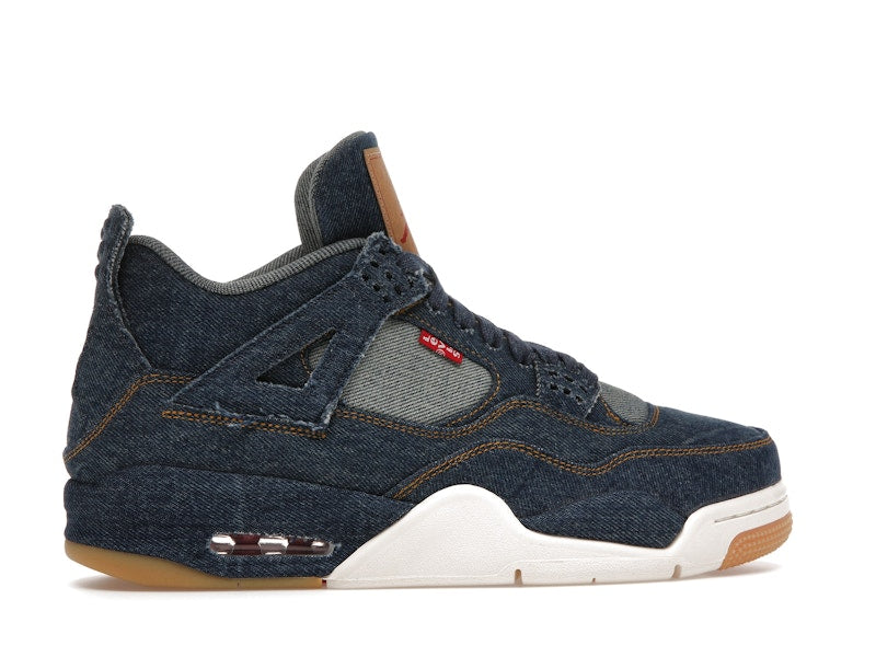 Air Jordan 4 Retro Levis Denim - Denim/Denim-Sail-Game Red - AO2571-401 - 36