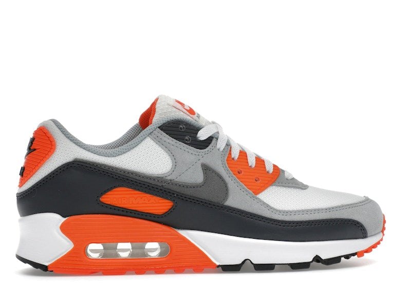 Nike Air Max 90 Summit White Safety Orange Dark Smoke Grey Smoke Grey - Summit White/Safety Orange/Dark Smoke Grey/Smoke Grey - DM0029-108 - 36