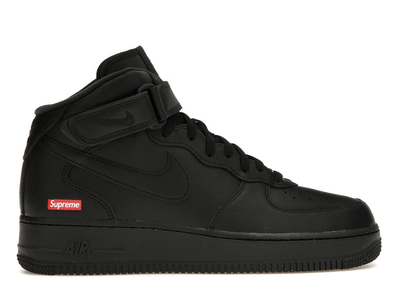 Nike Air Force 1 Mid Supreme Black, vista a 360 gradi 36 di 36